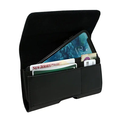 Leather Wallet Case with Belt Clip and Loop