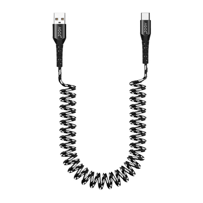 Coiled USB-C Fast Charging Cable for Zebra Scanners