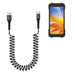 Coiled USB-C Fast Charging Cable for Zebra TC27 Scanner